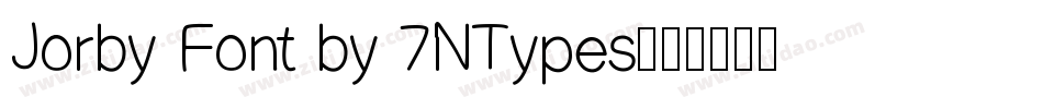Jorby Font by 7NTypes字体转换